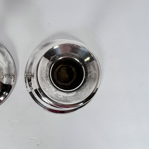 Candle Holders Silver Plated With Patina. Dinner Party Decor - Picture 4 of 11